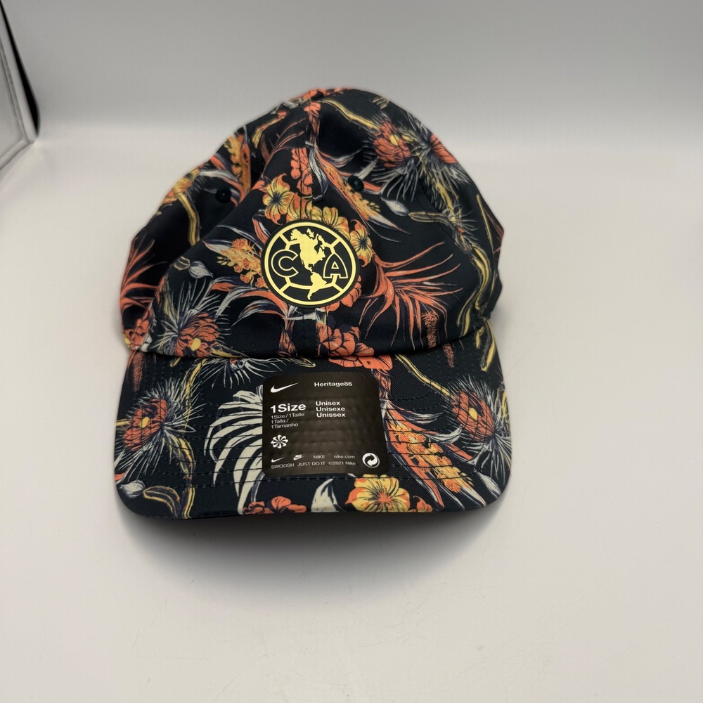 Nike Club America Heritage86 Dri-FIT Tropical Floral Hat Navy Adjustable New